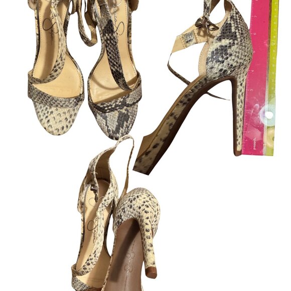 Jessica Simpson Snake Print Heels Size 8 - Picture 2 of 4